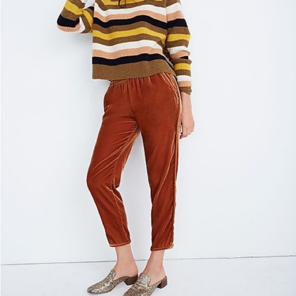 Madewell Track Trousers in Velvet Small NWT